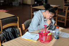 A student hard at work